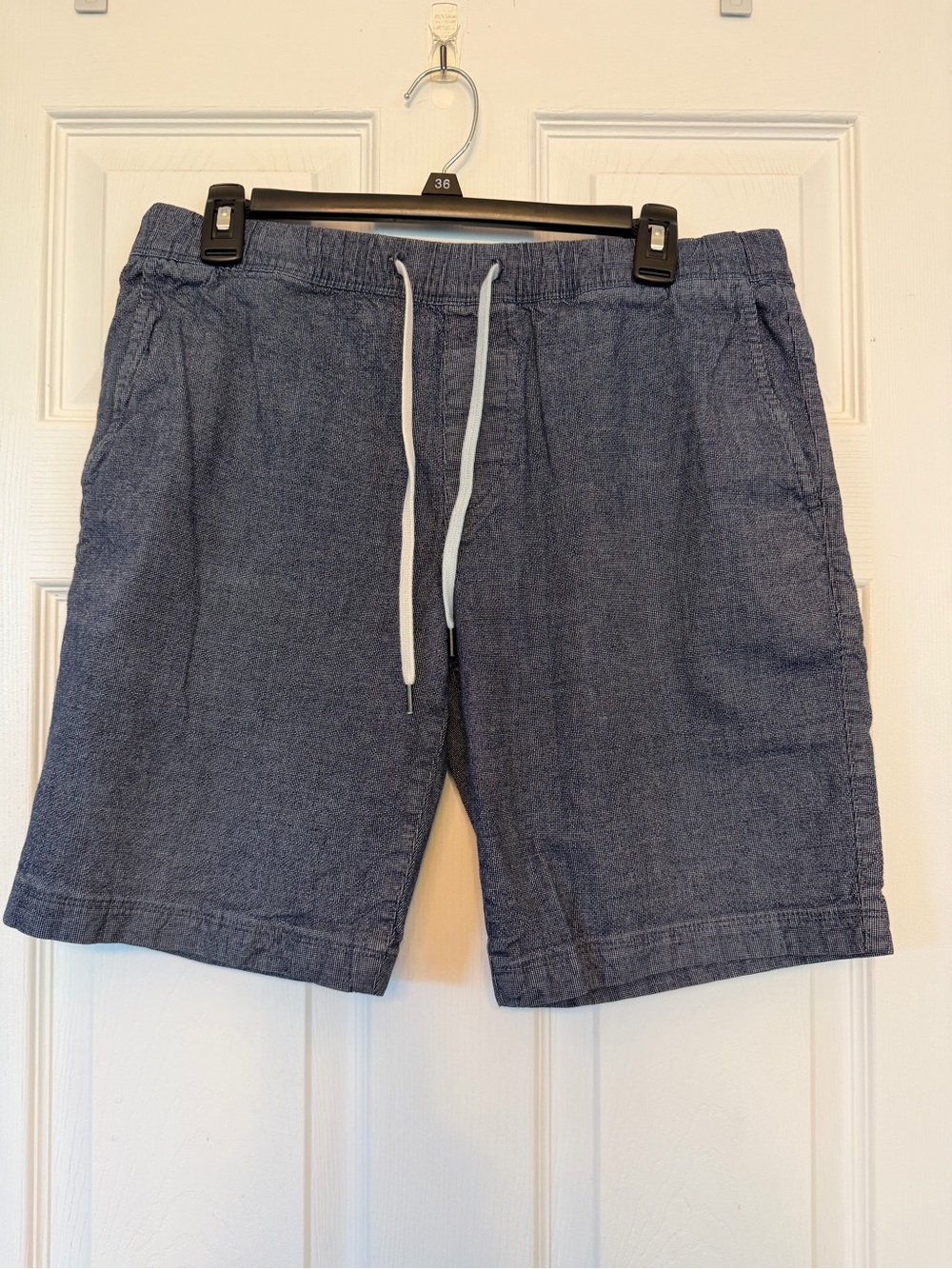 Express Navy Textured Waistband Shorts